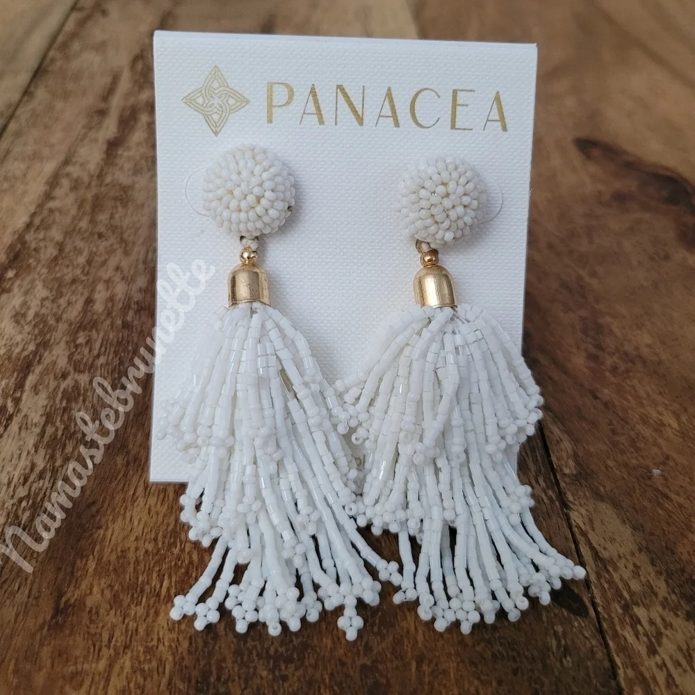 $55 Rachel Zoe Panacea Beaded Tassel Earrings